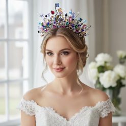 Vibrant Rhinestone Tiara Headband