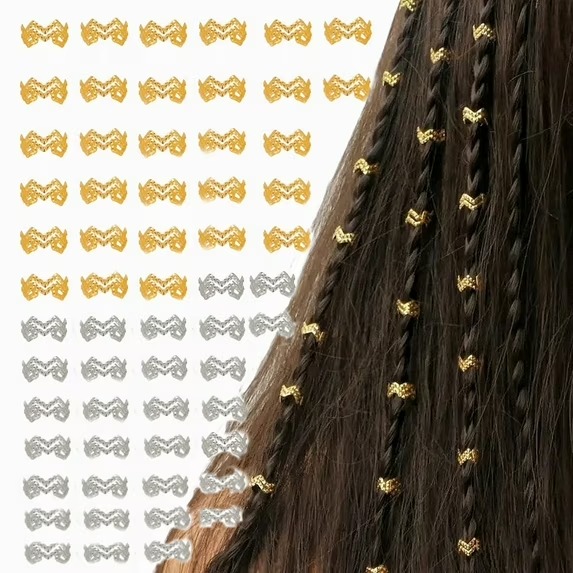 30-Piece Metal Braid Rings